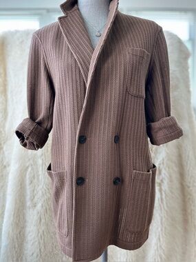 ✨TELA 🇮🇹 Cotton Knitted Button Blazer✨